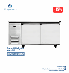 FR-D1500F/ Table réfrigérée négative 2 portes