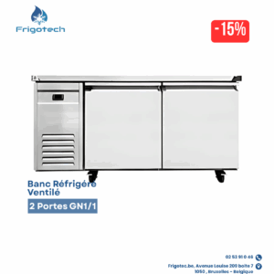 Banc Réfrigéré Ventilé 2 Portes GN1/1