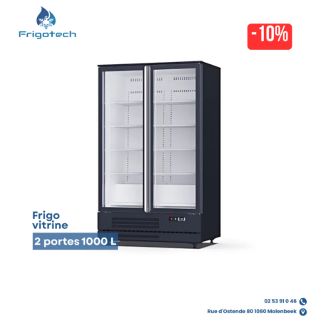 Frigo vitrine 2 portes 1000 L
