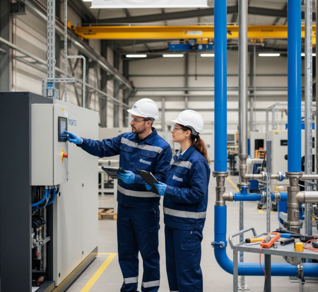 installation de refroidisseur d’eau glycolée à Bruxelles