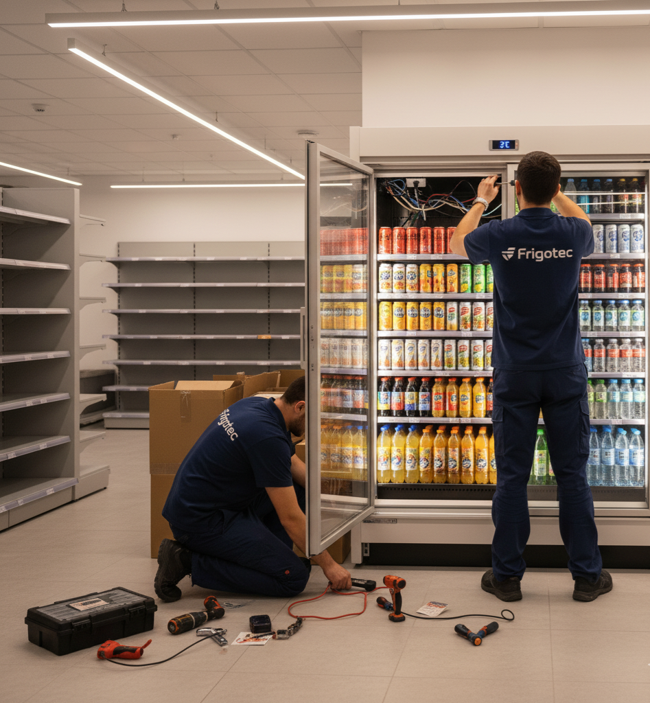 installatie van gekoelde drankvitrines in Brussel